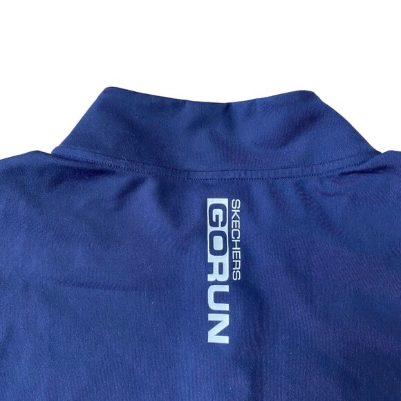 Skechers 1/4 Zip Pullover Mens XXXL Golf GO RUN Blue Long Sleeve Stretch - Picture 4 of 7
